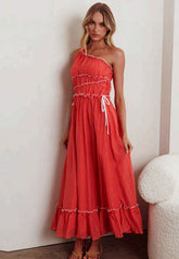 Brianna Coral Maxi Dress